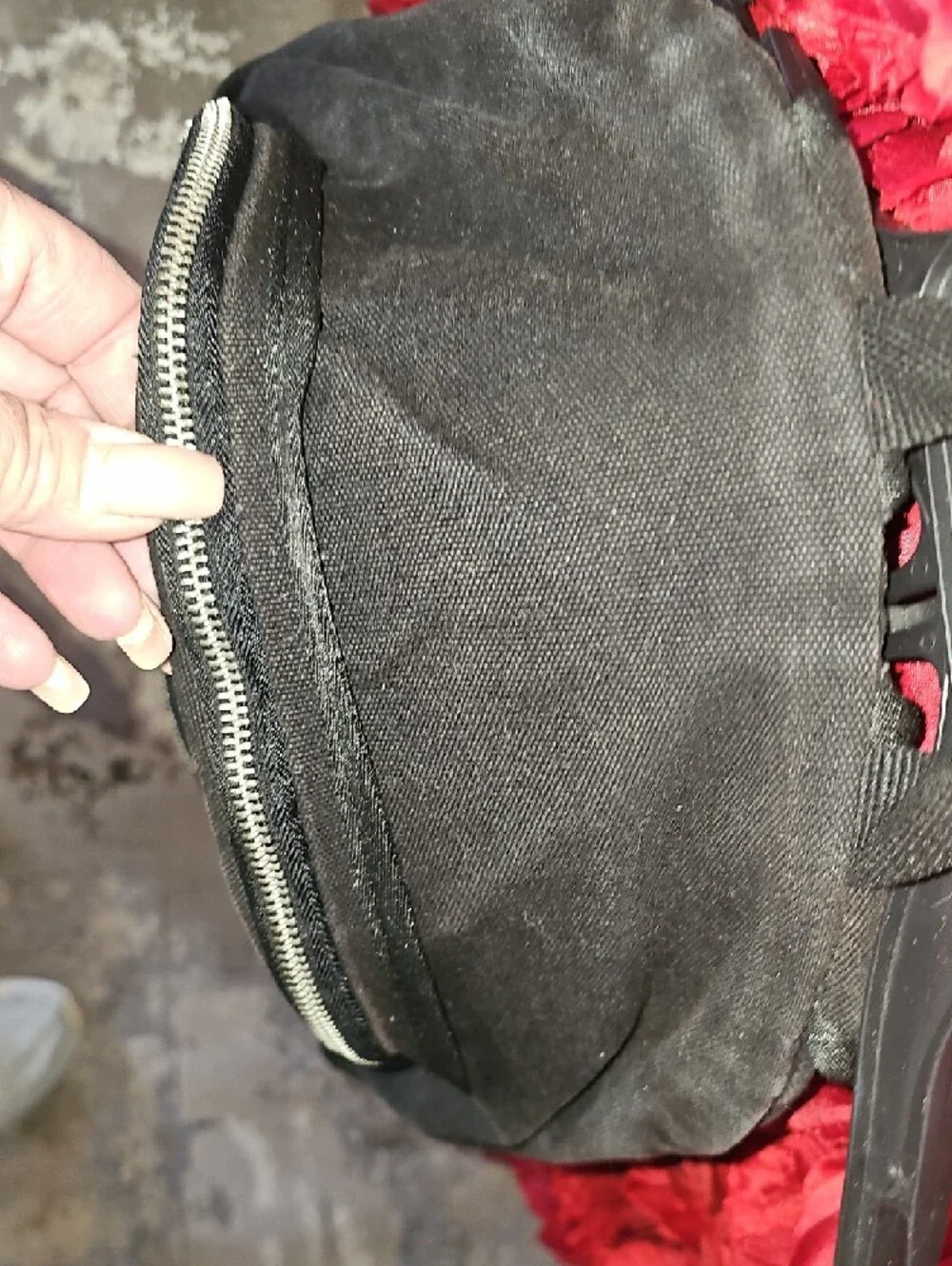 Converse Black Canvas Backpack with Front Zip Pocket